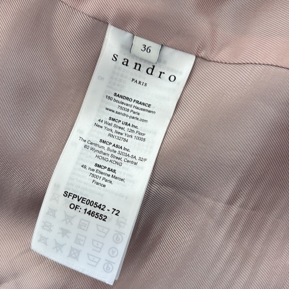 Sandro Micro Houndstooth Blazer Brown - Size 36 - Picture 4 of 7